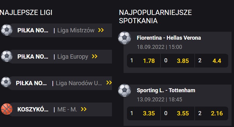 Zakłady bukmacherskie Fortuna - oferta