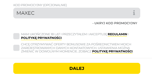 Energy Casino kod promocyjny